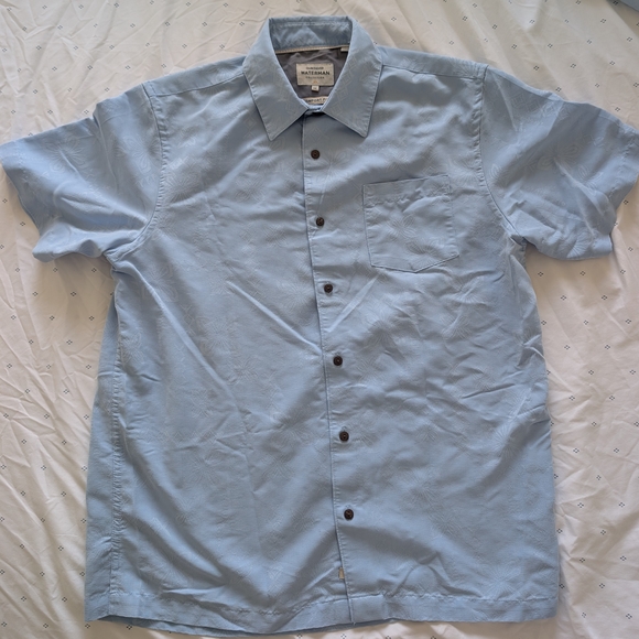 Quiksilver Men's Light Blue Casual Button Down Shirt - Picture 1 of 2